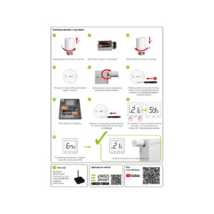 ENGO Controls Inteligentny zestaw ogrzewania Bieły (E25-BATW-4 + ETRV-M30)