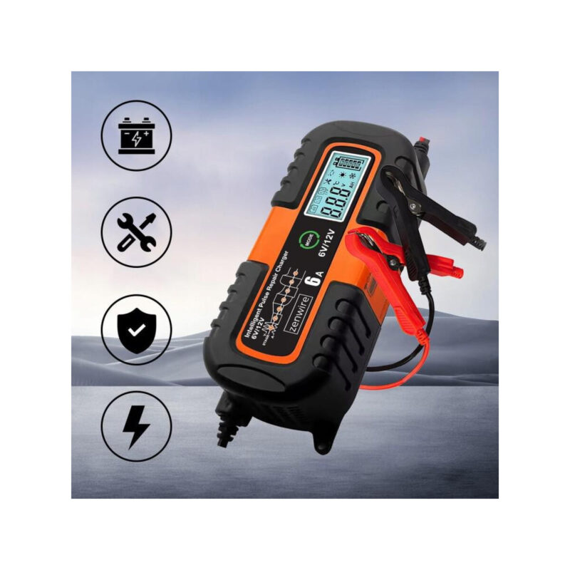 Ładowarka Prostownik Akumulatorowy Samochodowy z Funkcją Naprawy AGM 6V 12V Zenwire JMD-6S