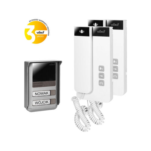 Domofon dwurodzinny 2-żyłowy Vibell (Orno) OR-DOM-SL-924
