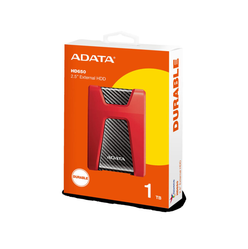 Adata DashDrive Durable HD650 1TB 2.5'' USB3.0 Czerwony
