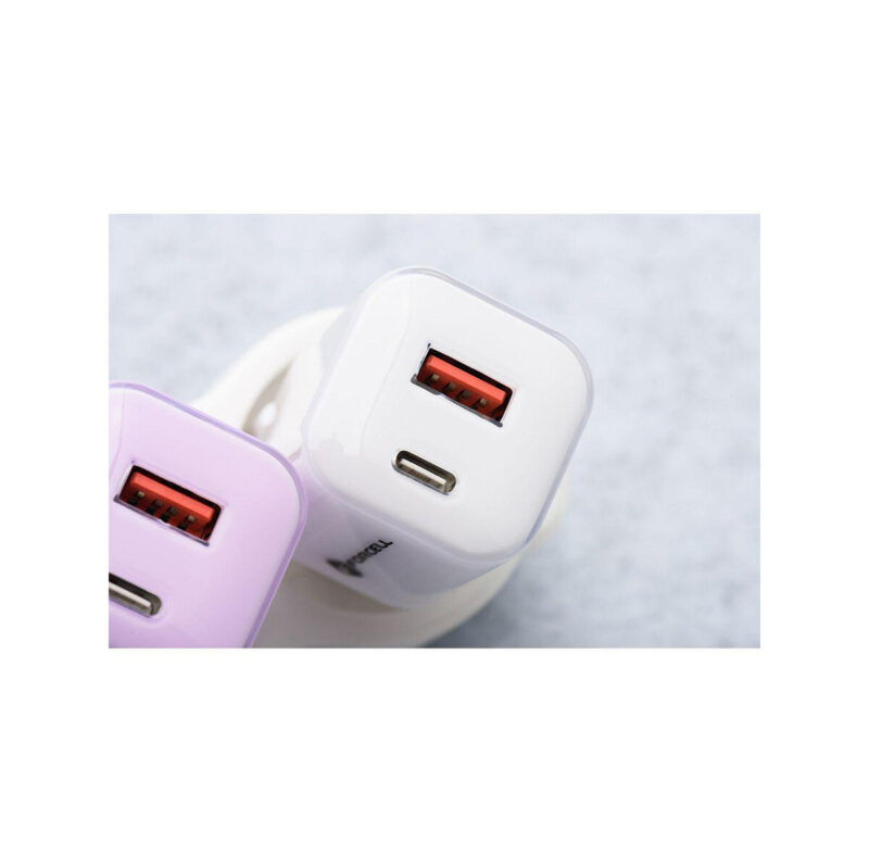 df5d4eb610c1926239749f6700a016c7_original ŁADOWARKA SIECIOWA Forcell F-Energy GaN III VT-41 33 W 1x USB-C 1x USB-A PD 3.0 QC 4.0 BIAŁA