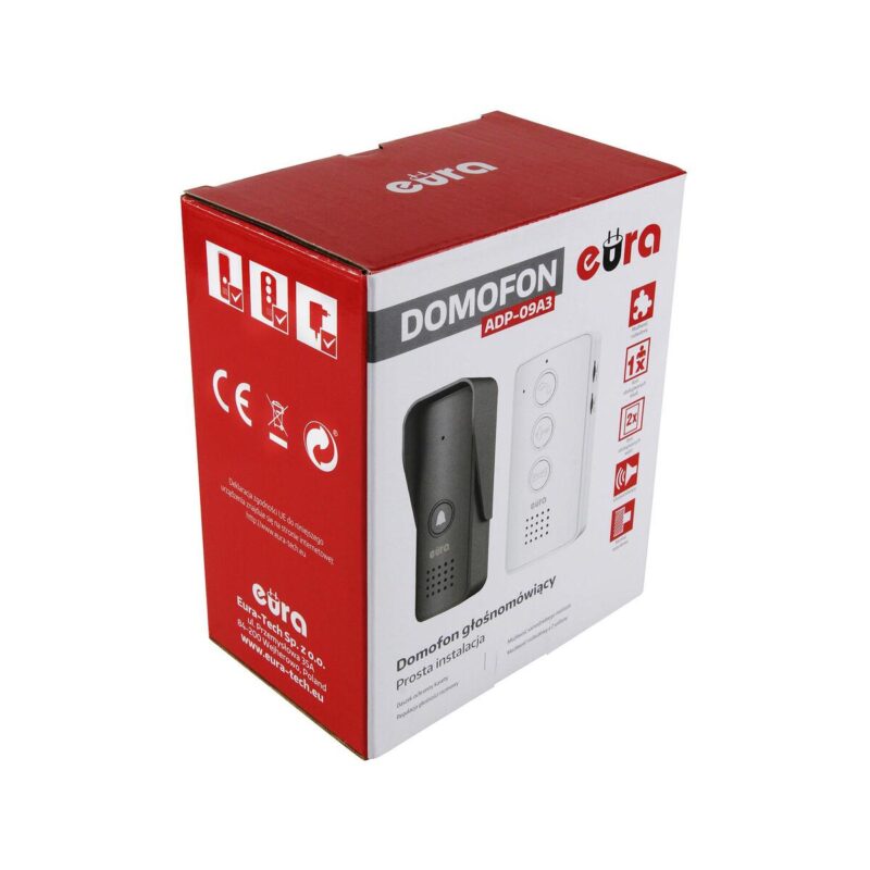 domofon_eura_adp09a3_czarny_gonomwicy_df17425271518 Domofon EURA ADP-09A3 czarny, głośnomówiący