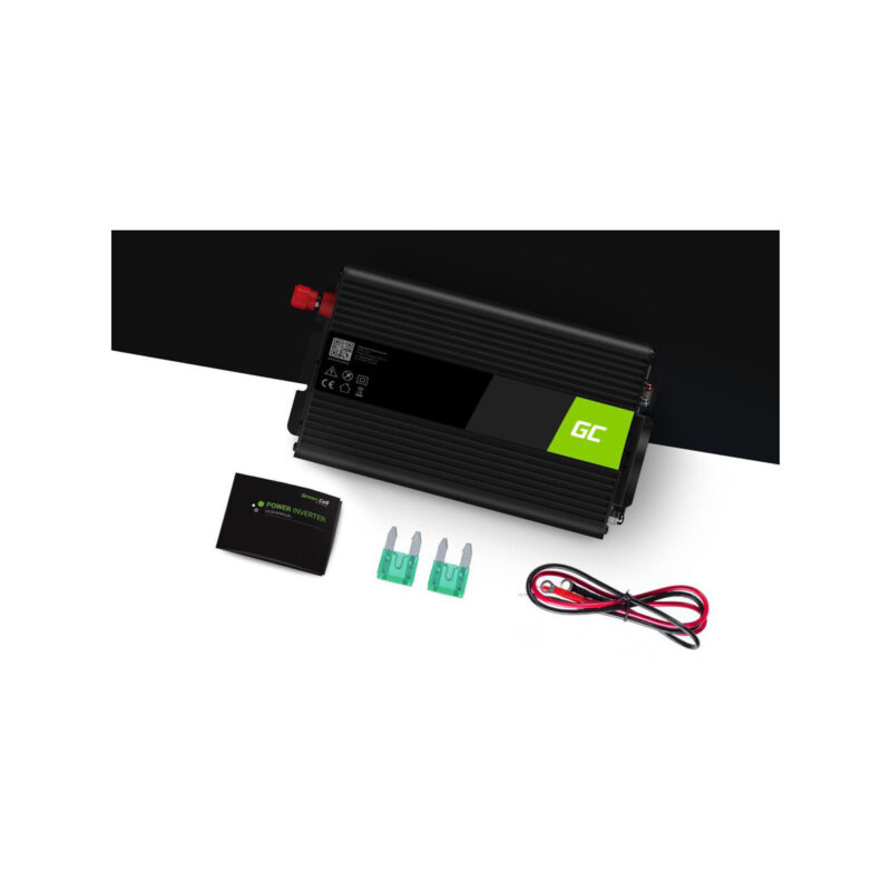 PRZETWORNICA NAPIĘCIA INWERTER Green Cell 12V / 230V 300W/600W CZYSTA SINUSOIDA INV05DE