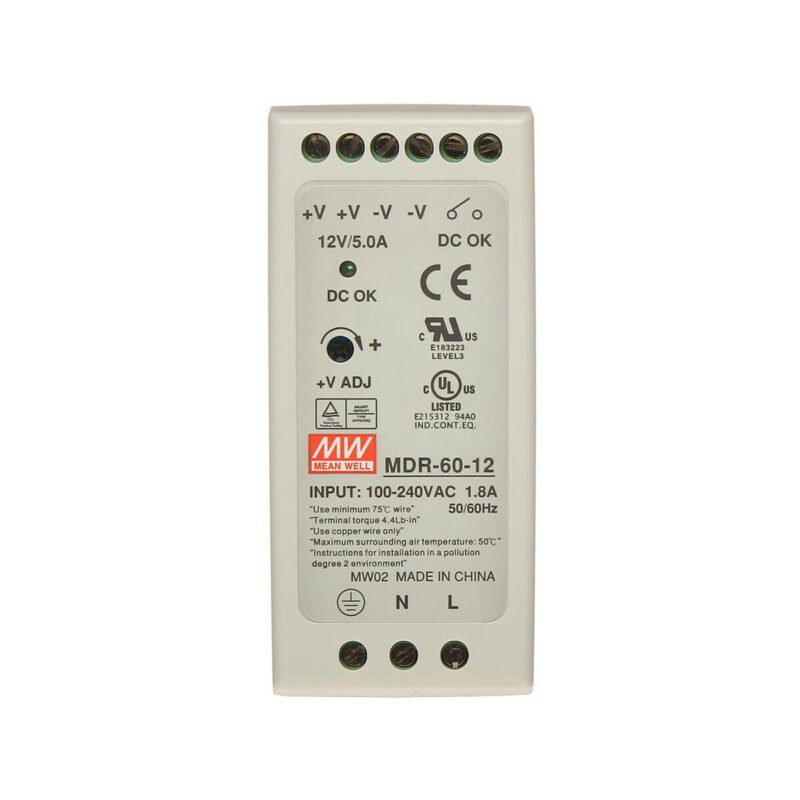 ZASILACZ NA SZYNĘ DIN MDR-60-12