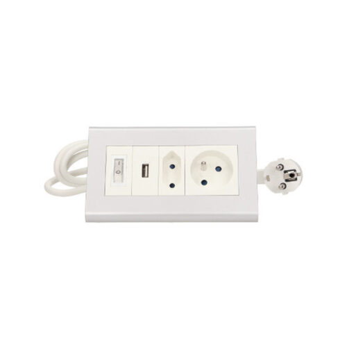 Przedłużacz biurkowy z wyłącznikiem ORNO OR-AE-1328 2x250V AC i USB