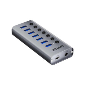 Unitek Hub USB A 3.0 7w1, 5Gbps z przełącznikami portów