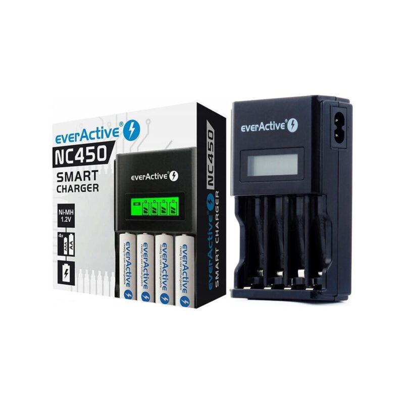 Ładowarka procesorowa do akumulatorków AA/AAA everActive NC-450 LCD