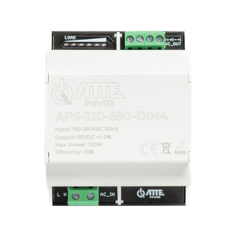 Zasilacz impulsowy 55V 120W w obudowie DIN4 ATTE APS-120-550-DIN4