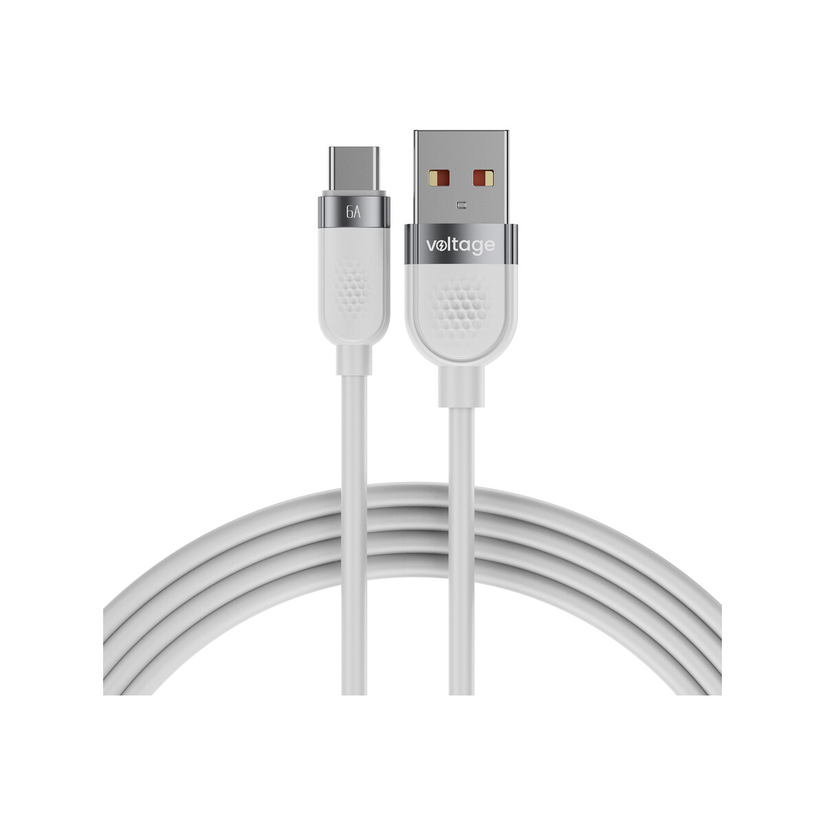Kabel USB-A / USB-C Voltage Silicone 66W PD 100cm biały