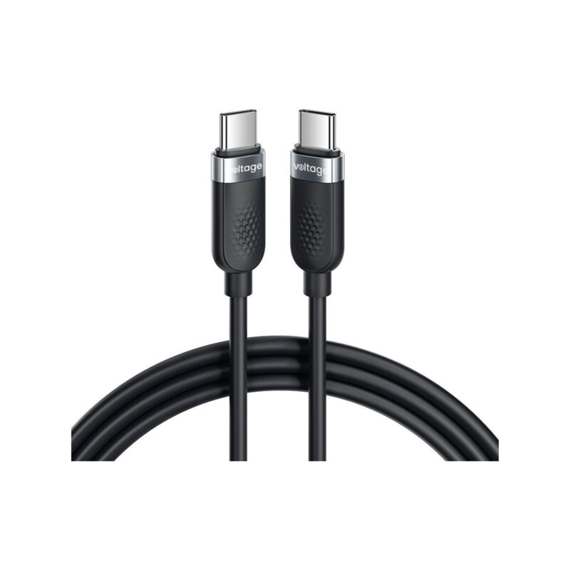e2b9227e7b2a257ef8b378e656cabe48_original Kabel USB-C / USB-C Voltage Silicone 100W PD 100cm czarny