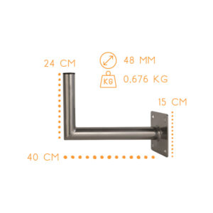UCHWYT ŚCIENNY KĄTOWY AL USL-48/400AL CORAB