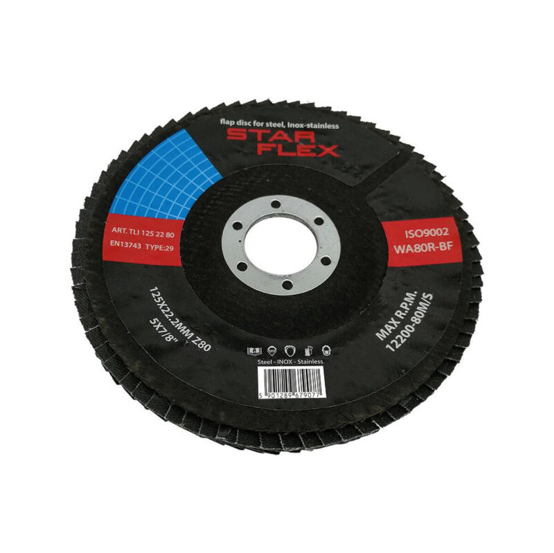 Tarcza listkowa Star Flex T29 125-22 gran 80 INOX TLI1252280