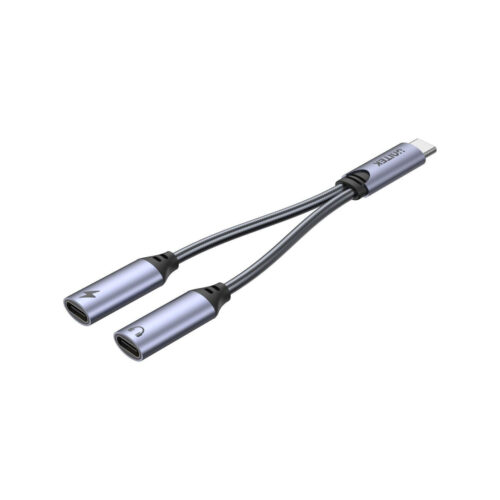 Unitek Adapter USB-C na 2 x port USB-C audio i 18W