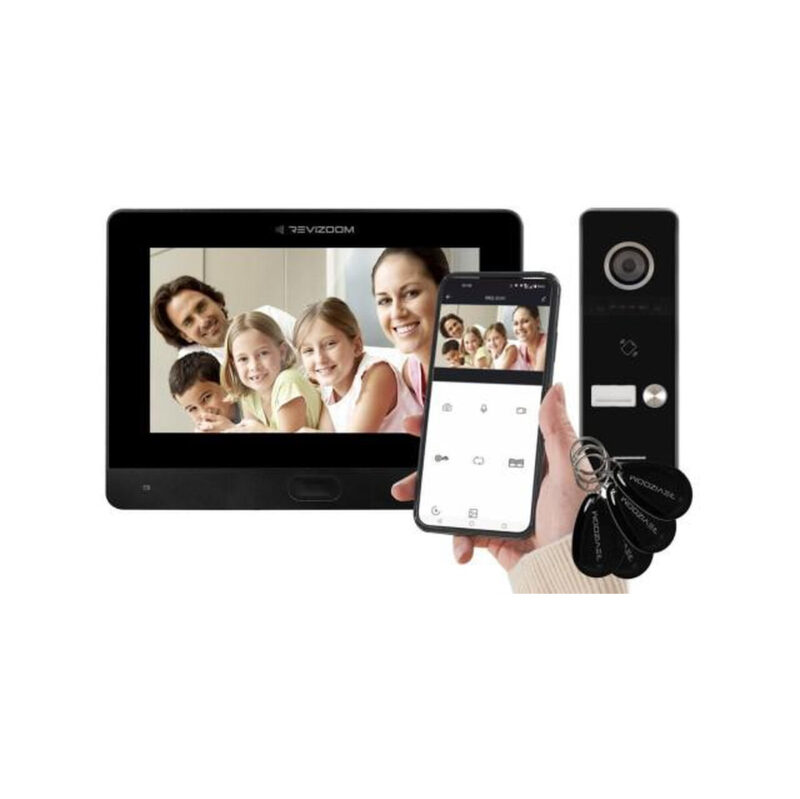 Wideodomofon REVIZOOM RM-T471HD BLACK/RC-411HD-C