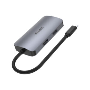Unitek D1051A Hub USB-C 1xUSB 3.1 Gen1 VGA 2xHDMI PD MST