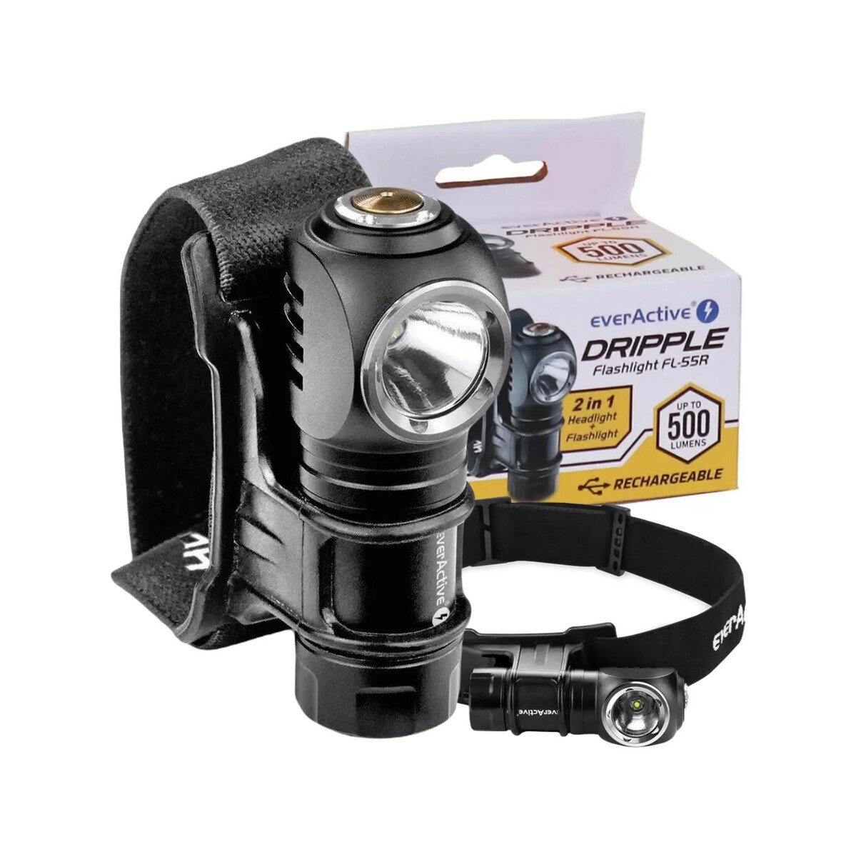 Latarka ręczna / czołowa Luminus SST20 10W LED everActive FL-55R 500 lumenów IP66