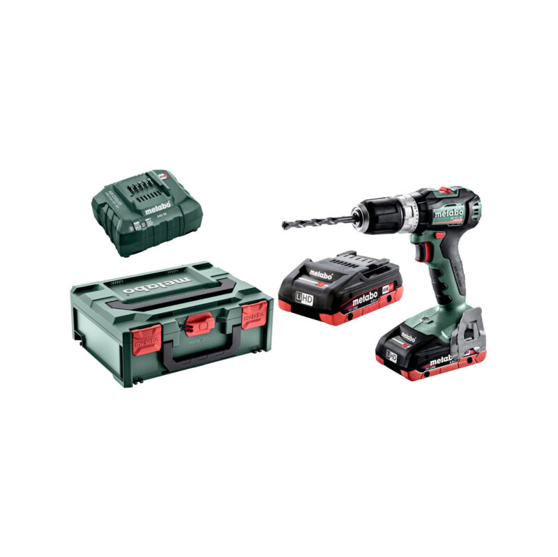 Akumulatorowa wiertarka udarowa Metabo SB 18 L BL 2x4Ah walizka ładowarka