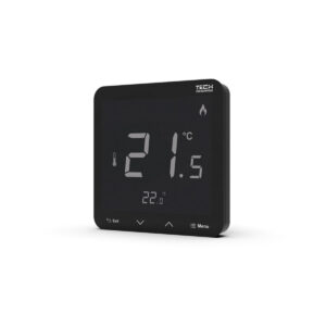 Bezprzewodowy regulator pokojowy czarny R-8S PLUS Tech Sterowniki