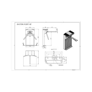 Bramka CARTPOLAND Bastion CP A_czytnik TX-200x2_platforma
