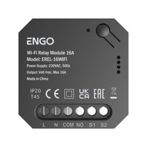 ENGO Controls EREL-16WIFI - Smart Relay  inteligentny przekaźnik Wi-Fi do systemu ENGO Smart, 1x16A, NO-COM