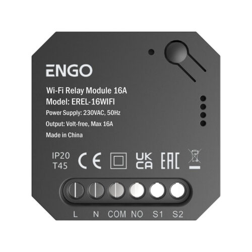 ENGO Controls EREL-16WIFI - Smart Relay  inteligentny przekaźnik Wi-Fi do systemu ENGO Smart, 1x16A, NO-COM