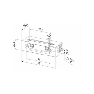 Elektrozaczep HARTTE S12U seria S 12V AC/DC standardowy