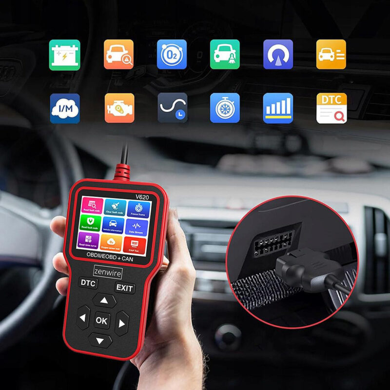e6d6c9a91df50918c906484e51c211f3_original Interfejs Tester Skaner Diagnostyczny OBD2 ELM327 CAN Zenwire V620