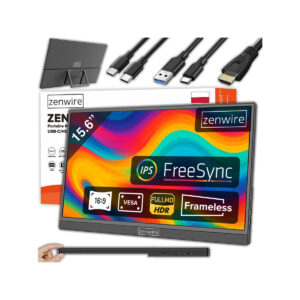 Monitor Przenośny Zenwire 15,6" Full HD 1920x1080 IPS HDR HDMI M9P
