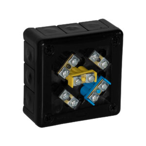 Puszka natynkowa z zaciskami 12 wlotów VIPLAST VP-41 CZARNA IP55 98x98x42mm 041-55