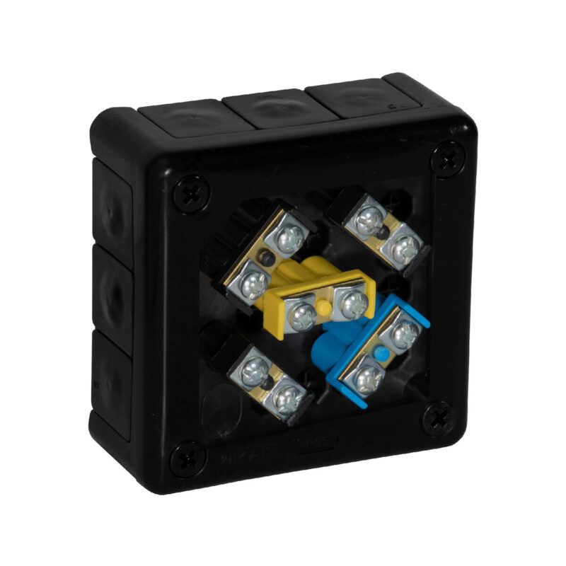 Puszka natynkowa z zaciskami 12 wlotów VIPLAST VP-41 CZARNA IP55 98x98x42mm 041-55