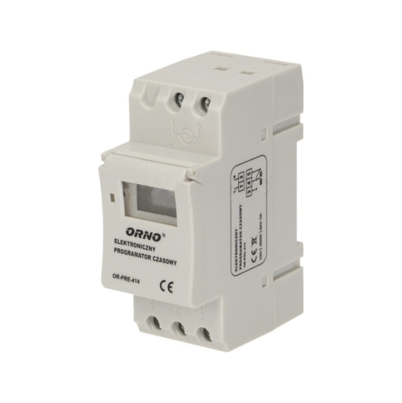Programator czasowy na szynę DIN ORNO OR-PRE-414