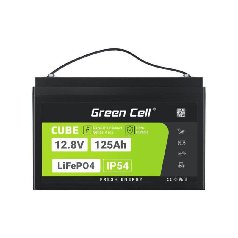 AKUMULATOR LITOWO-ŻELAZOWO-FOSFORANOWY LiFePO4 Green Cell Cube 12.8V 125Ah LFPGC12V125AH