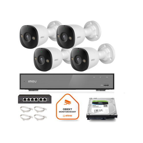 Zestaw monitoringu Imou 4x kamera PS3E-8Q0 8MP POE