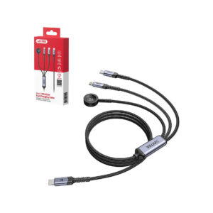Kabel 3 w 1 Unitek 2.0 USB-C + Lightning + Apple Watch PD 100W 480 Mbps 1,2 m