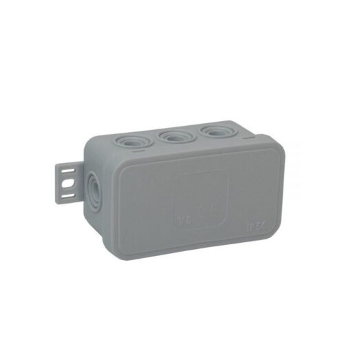 Puszka natynkowa pusta 8 wlotów VIPLAST V8 klik SZARA IP54 80x45x41mm 038-03