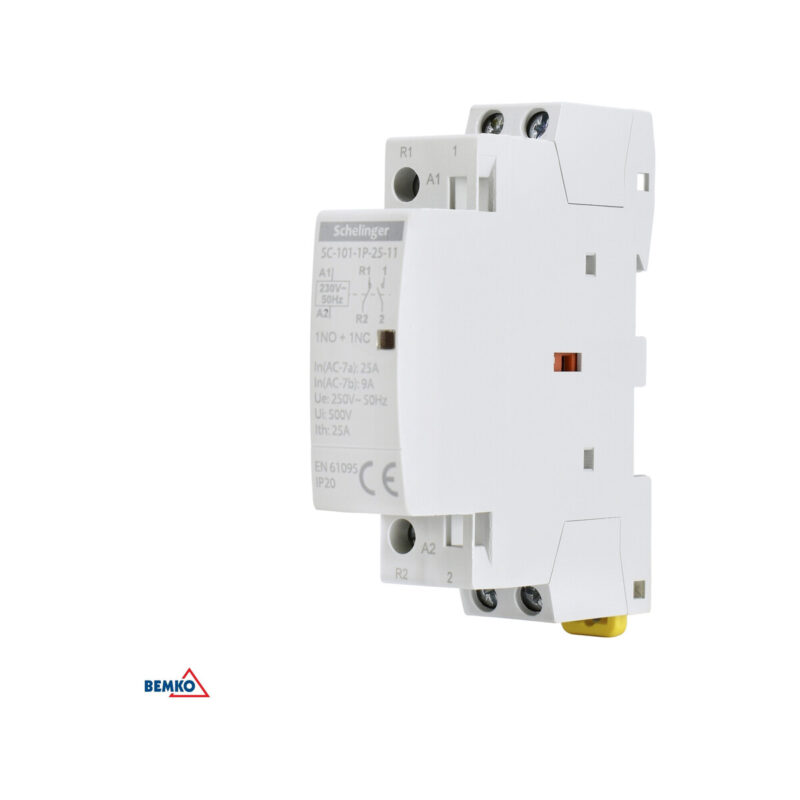 Stycznik modułowy SC101 1P 25A TYP 20 (2NO + 0NC) SCHELINGER