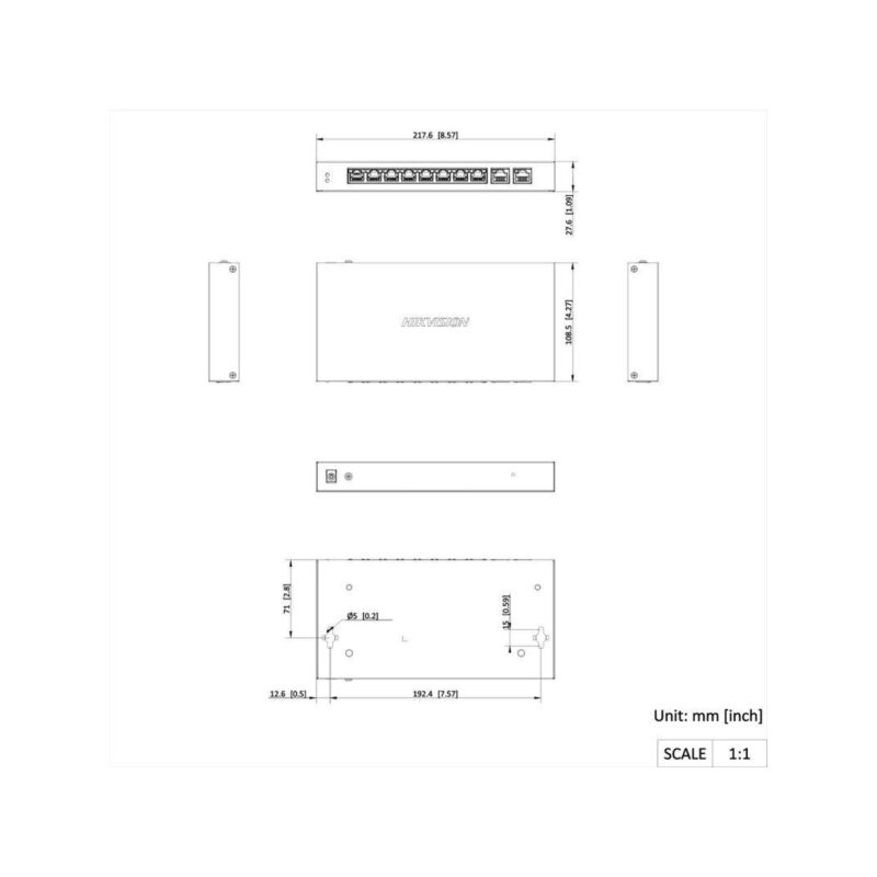 SWITCH POE HIKVISION DS-3E1510P-EI(O-STD) LinkVu