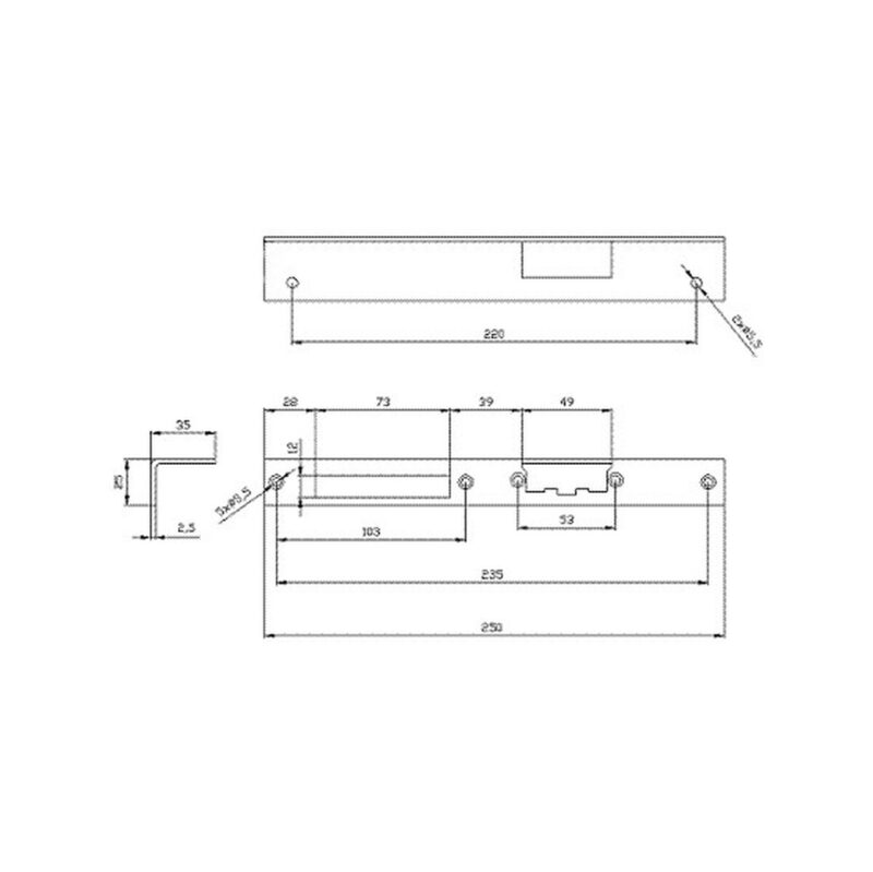 SZYLD ELEKTRA KĄTOWY DŁUGI PRAWY MAL.