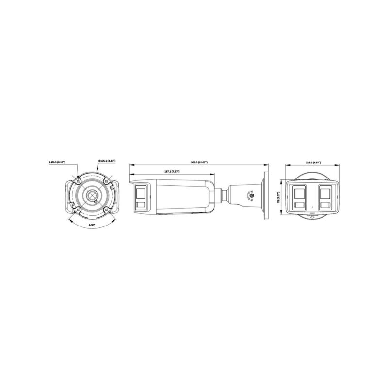Kamera IP Hikvision 12MP DS-2CD2T127G3P-LIS2UY/SL(180°)(O-STD)