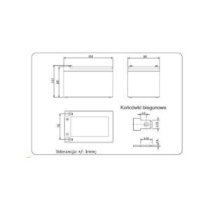 Akumulator AGM ALARMTEC serii BP 12V 12Ah