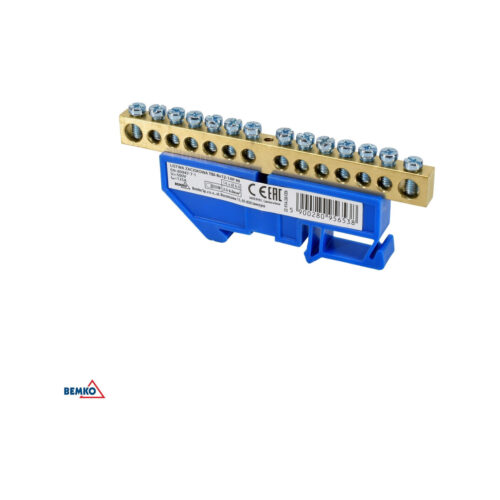 Listwa zaciskowa na sztynę 8x12 14-torowa zółta