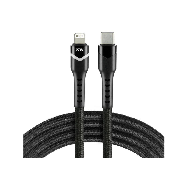 KABEL USB-C / Lightning Apple iPhone LED RGB everActive CBB-1CIR 100cm PD 27W