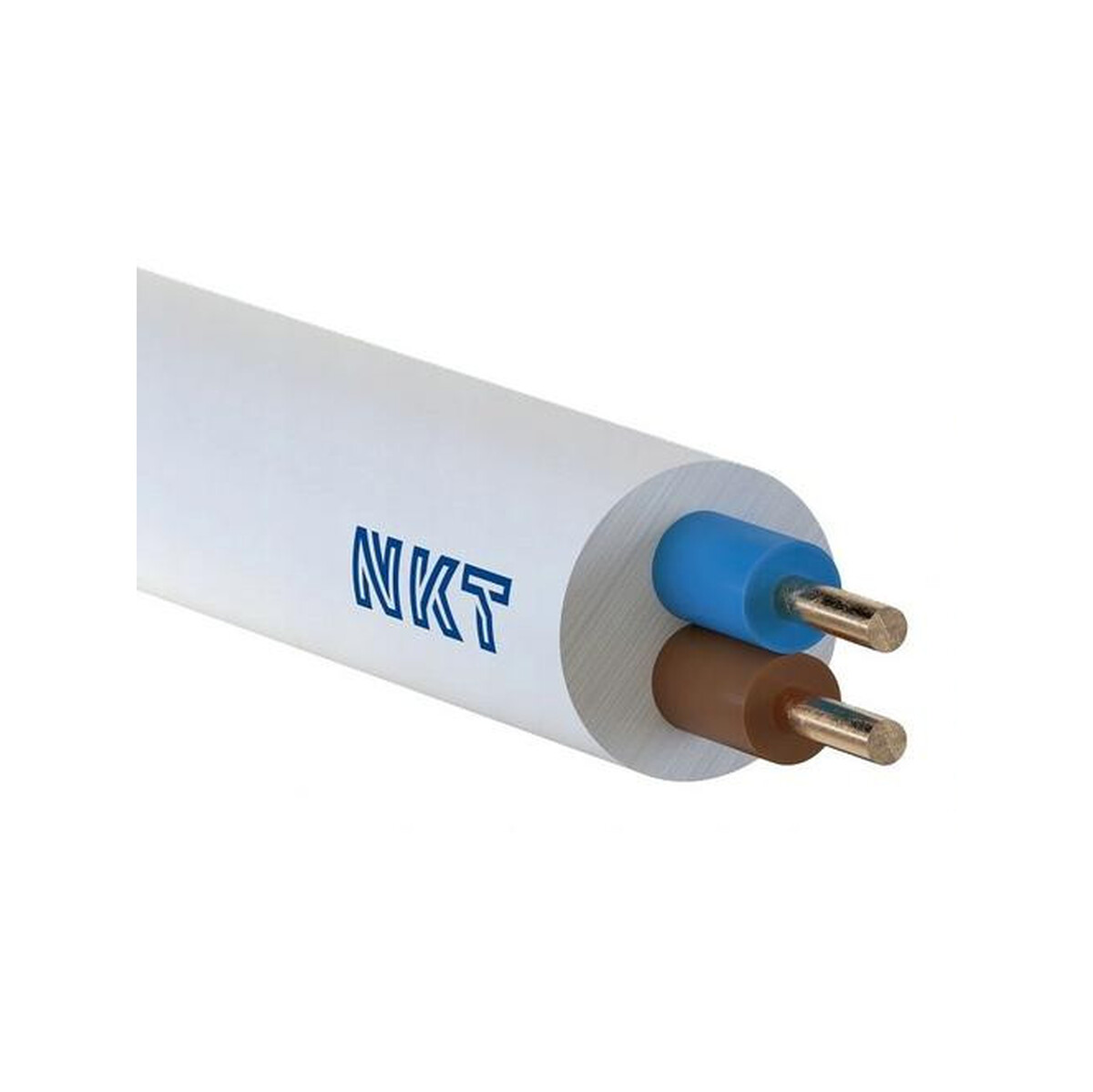 Przewód elektryczny linka H03VV-F OMY 2x1mm2 300V NKT biały 100m