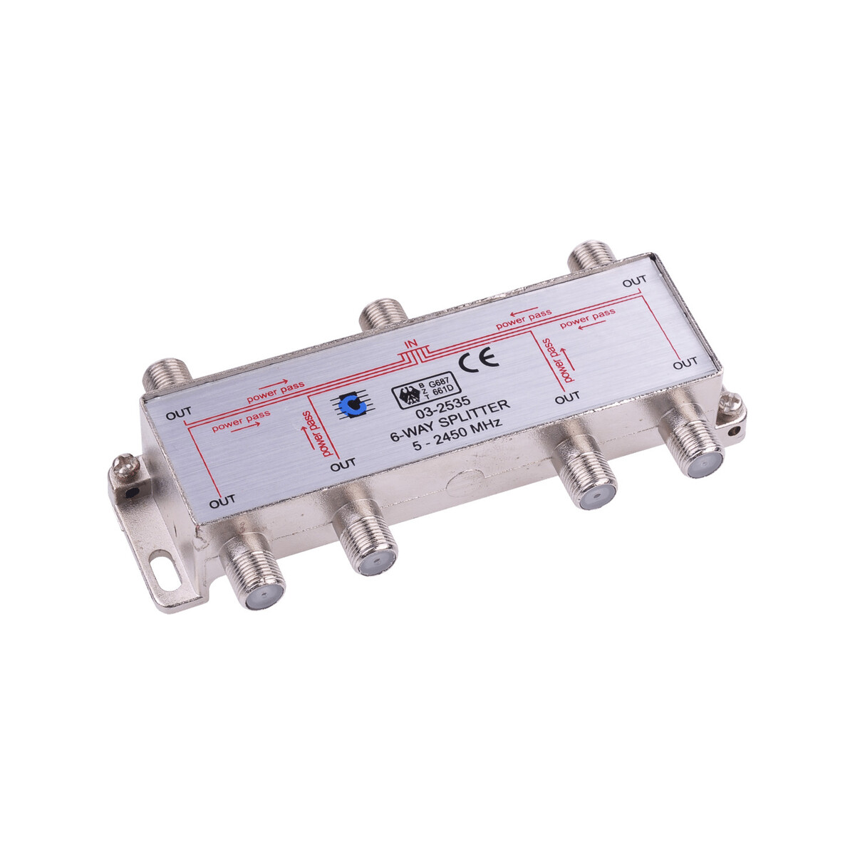 Rozgałęźnik Splitter 5-2450 MHz 6-drożny Cabletech