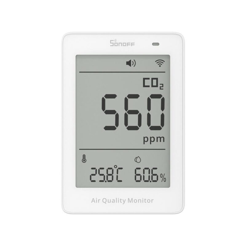 Miernik jakości powietrza WiFi LCD Sonoff AirGuard CO2 SAWF-08P