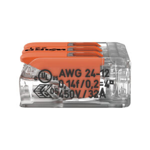 Szybkozłączka uniwersalna LINKA/DRUT 3x 0,2-4mm2 WAGO 221-413 (Paczka 50szt.)