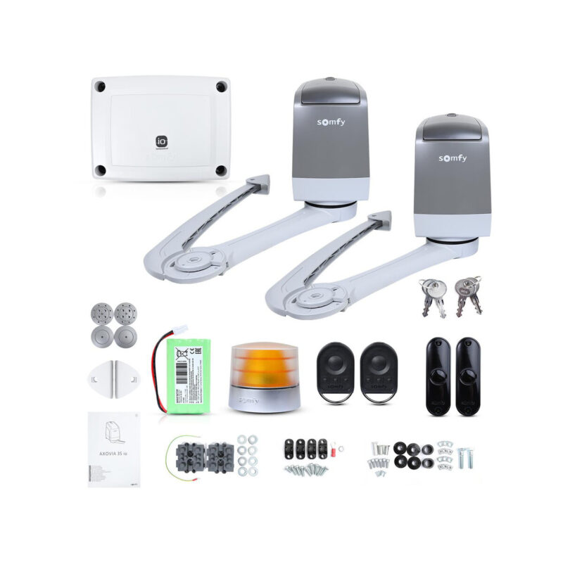 Zestaw Somfy Axovia 3S IO Comfort pack do 4m bram dwuskrzydłowych