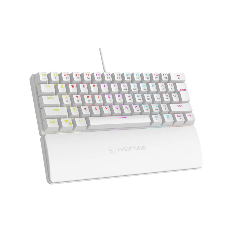Klawiatura przewodowa Rampage PLOWER K60 biały