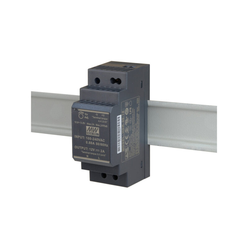 ZASILACZ IMPULSOWY NA SZYNĘ DIN MEAN WELL HDR-30-12 12V/30W/2A