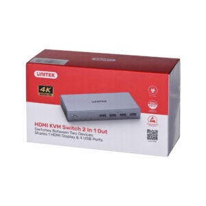 Przełącznik KVM Unitek V307A 4K HDMI 2.0 2w1